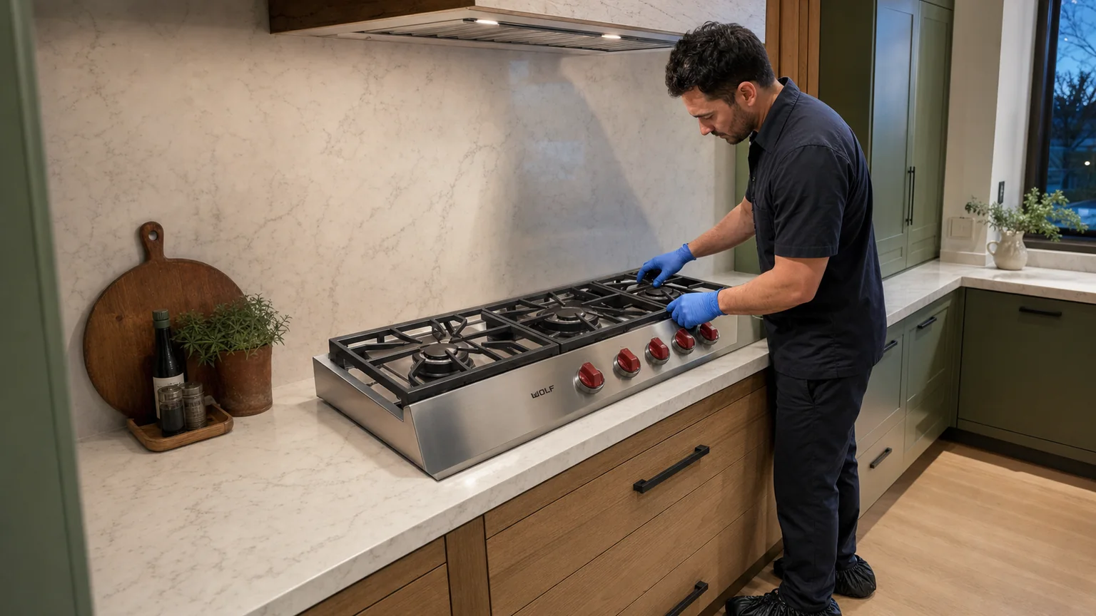 Professional cooktop service
