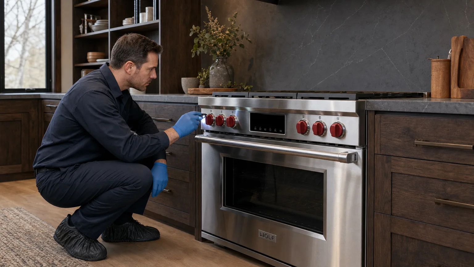 Professional dual-fuel range service