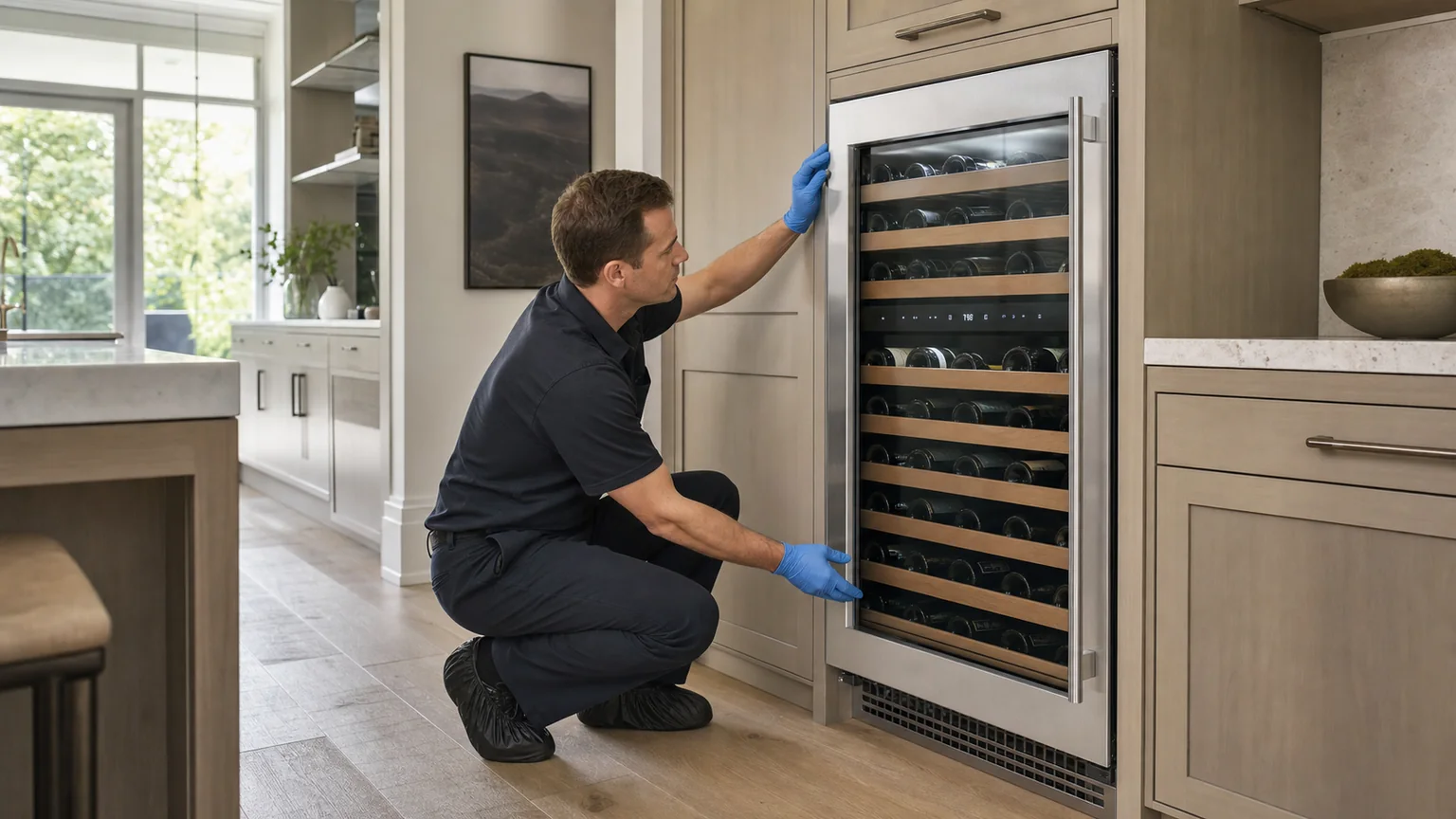 Undercounter wine-storage service